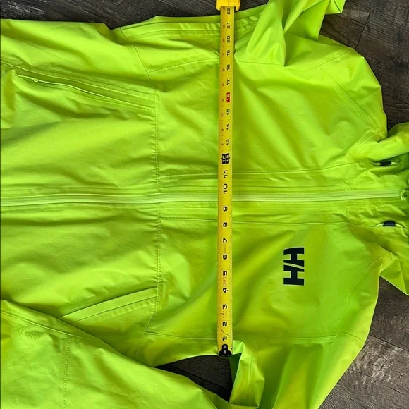 Helly Hansen Men’s Vibrant Lime Hooded Jacket size Large - Picture 2 of 10